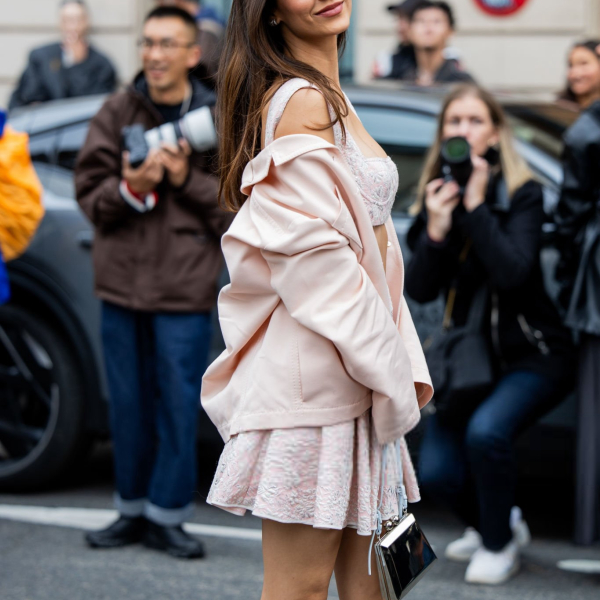 Arriving at the Giambattista Valli SS25 Fashion Show in Paris photo 10